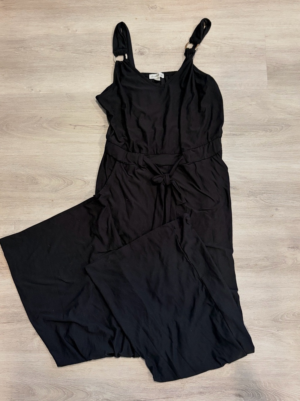 Derek Heart Women’s Black Tie-Waist Jumpsuit/Romper